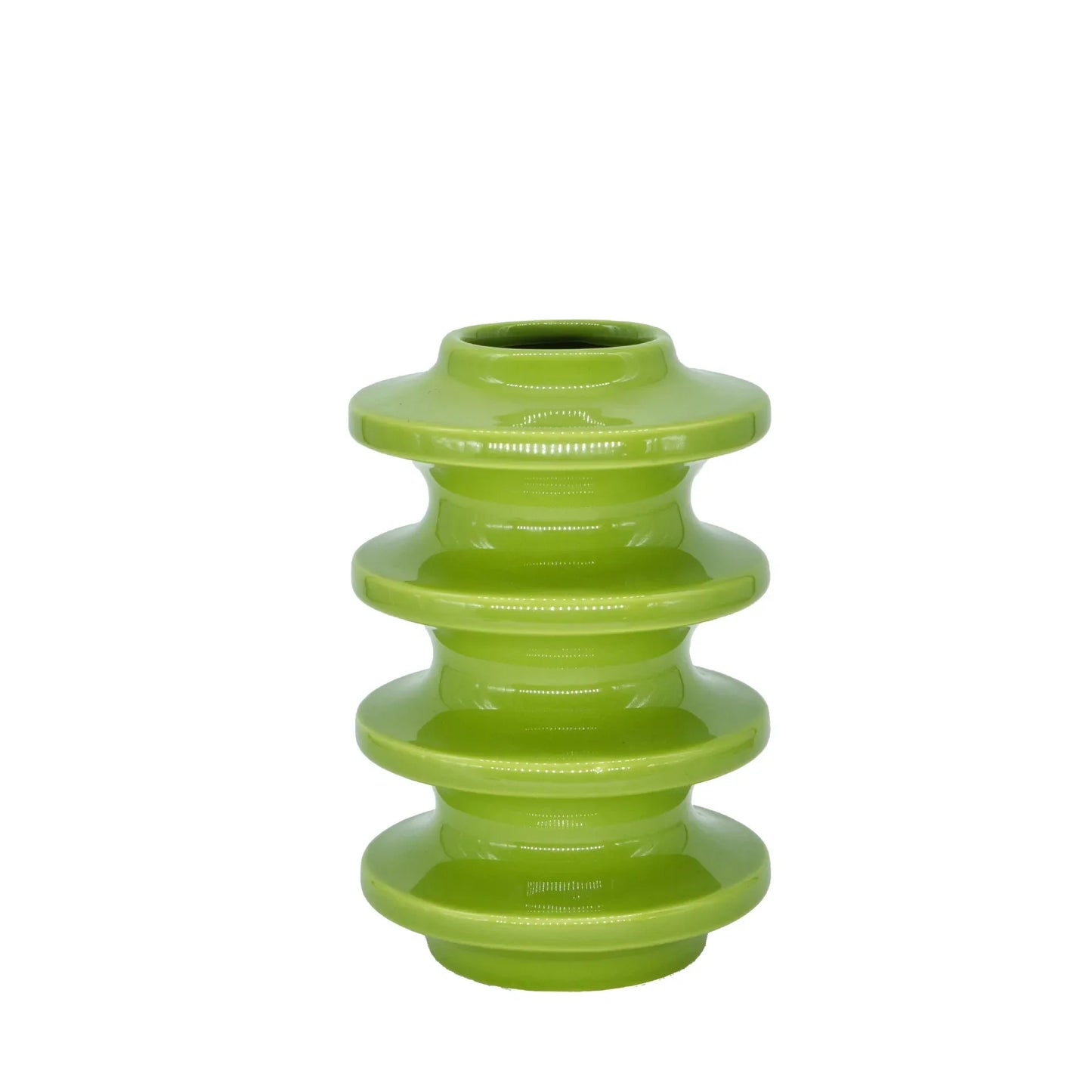 DecorBites™ Geometric Circles Abstract Ceramic Vase Spiral Home Decor Accessory