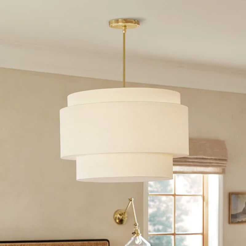 Fabric Tiered Pendant Lamp