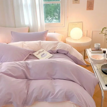 DecorBites™ Cotton Queen Bedding Set: Duvet Cover, Sheets, Quilt Cover, Pillow Covers -Soft & Comfortable