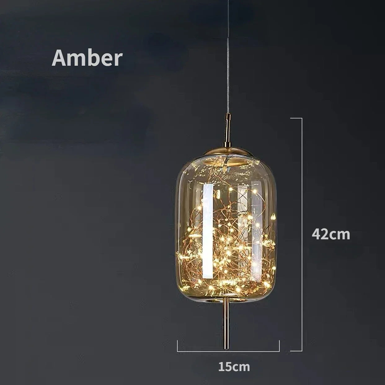 DecorBites™ Glass Pendant Lights: Modern LED Ceiling Chandelier for Bedroom & Bathroom