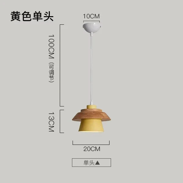 Nordic Macaron Wood Pendant Light