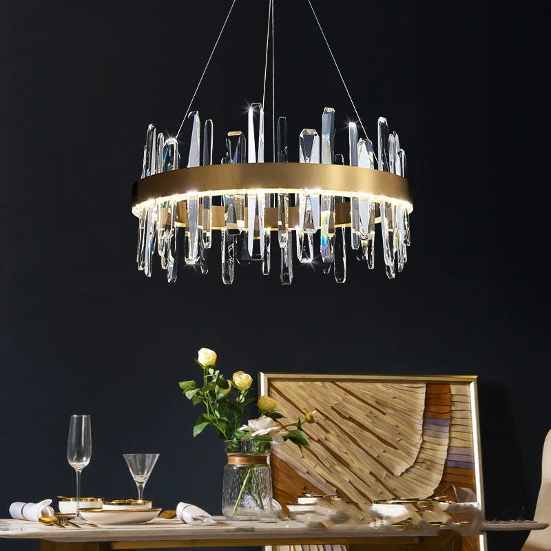 DecorBites™ K9 Luxury Pendant Chandelier, LED Indoor Lighting for Kitchen, Living Room, Bedroom