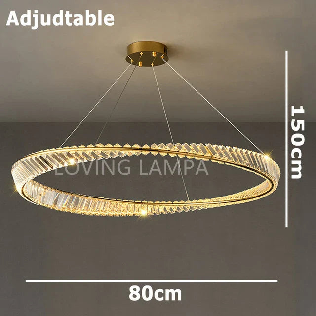 DecorBites™ Crystal Stainless Steel Ceiling Pendant Light for Luxurious Living