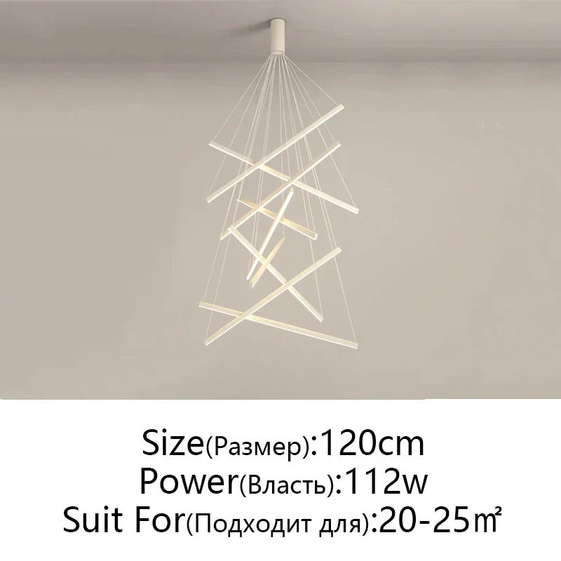 Modern LED Stair Hall Chandelier