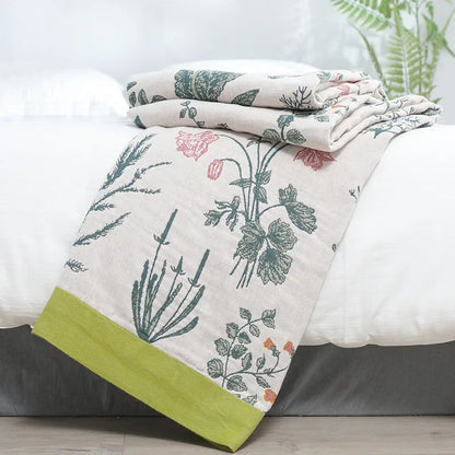 DecorBites™ Cotton Leisure Blanket: Luxury Soft Blanket for Summer, Single/Double Bedspread, Sofa Towel - Nordic Home Decor