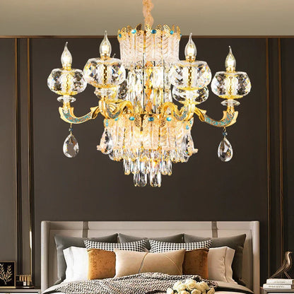 DecorBites™ Crystal Candle Chandelier for Luxury Living Room, Bedroom, and Dining Room