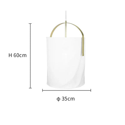 DecorBites™ Linen Cotton Pendant Lamp: Nordic White DIY Fabric Shade LED Island Lighting