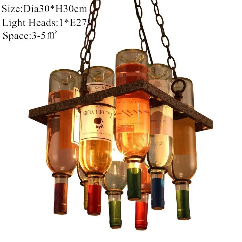 Wine Bottle Chandelier Light