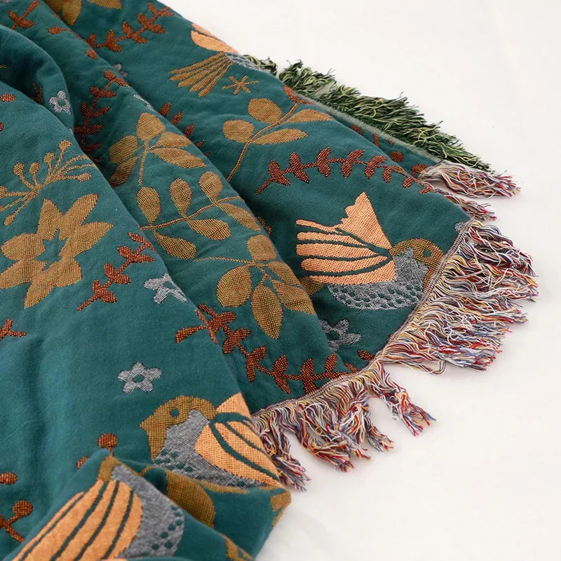 Cotton Double-Sided Throw