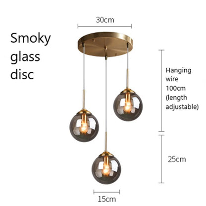 DecorBites™ Glass Pendant Lights: Modern LED Hanging Lamp for Home Lighting Fixtures