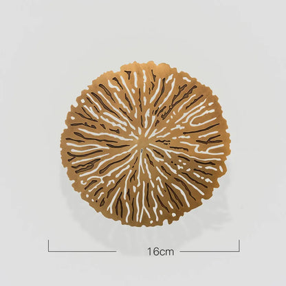 DecorBites™ Gold Coral Carp Lotus Leaf Fish Wall Decor Ornaments