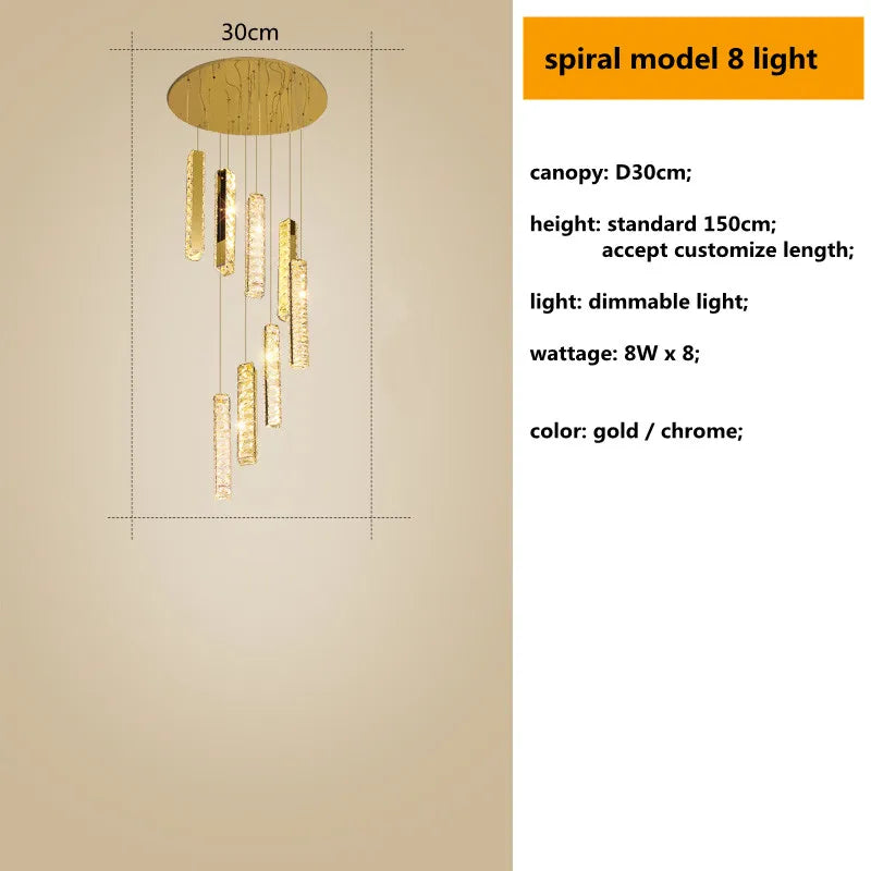 Gold Chrome Crystal Pendant