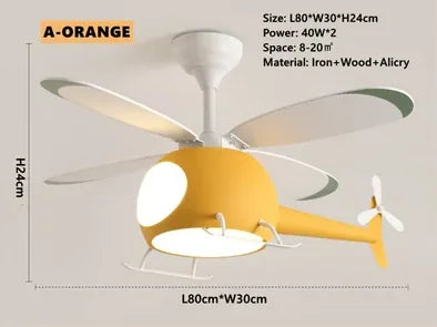 Nordic Helicopter Ceiling Fan
