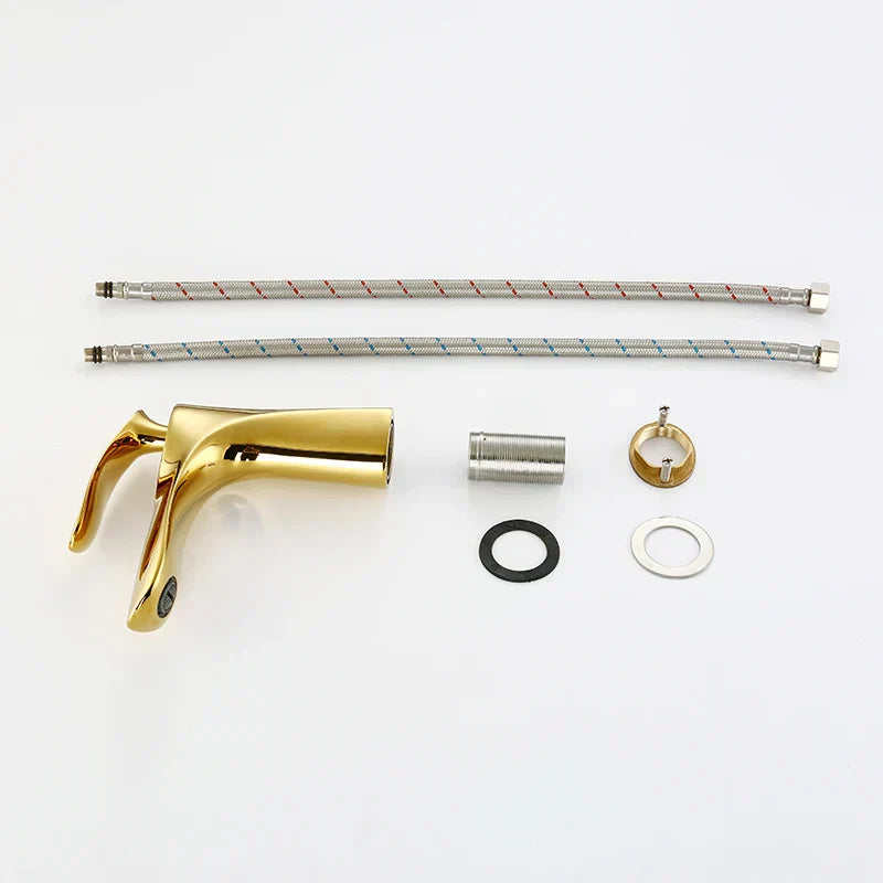 Golden Waterfall Basin Faucet