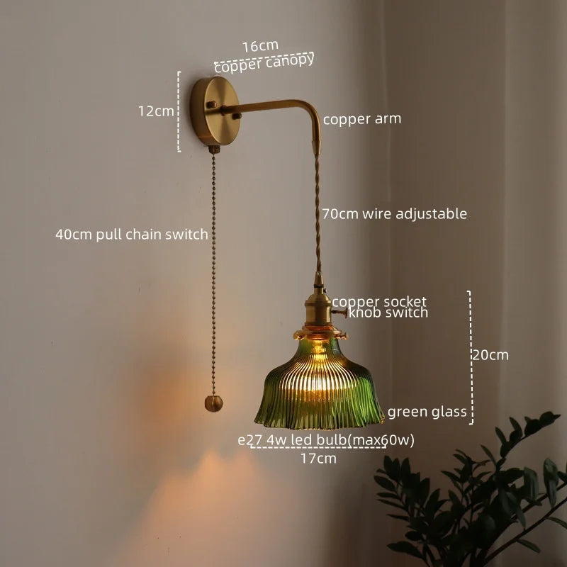 DecorBites™ LED Wall Lamps: Nordic Modern Style for Bedroom, Bathroom, Restaurant with Pull Chain Switch