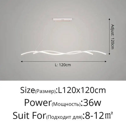 Modern Black and White Metal LED Pendant Light