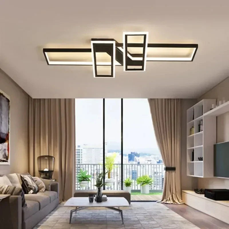 Black Remote LED Chandelier