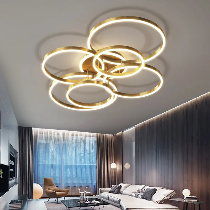 Round LED Foyer Chandelier