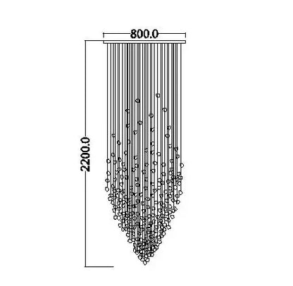 DecorBites™ Luxe Crystal Chandelier: Modern Staircase & Lobby LED Lighting with Long Hallway Design