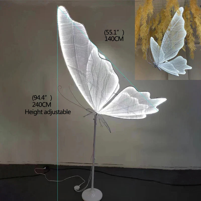 Butterfly LED Floor Lamp Gold 120cm Wedding Style