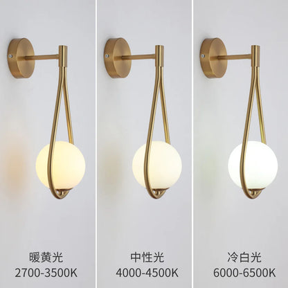 DecorBites™ Glass Ball LED Wall lamp Nordic Modern Minimalist Bedroom Lighting Fixtures