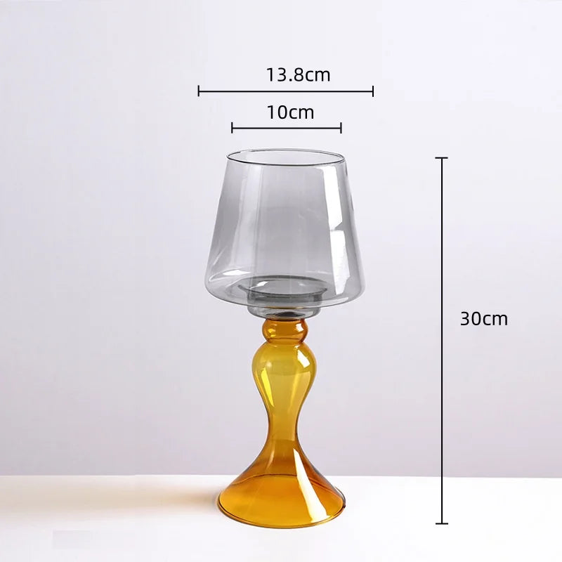 DecorBites™ Geometric Glass Vase Candle Holder Flowerpot Terrarium Home Decor Accessories