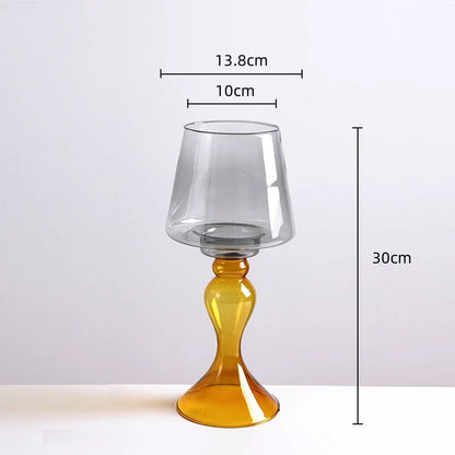 DecorBites™ Geometric Glass Vase Candle Holder Flowerpot Terrarium Home Decor Accessories