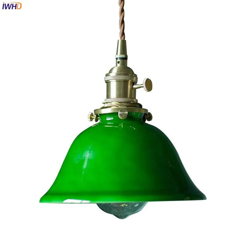 Green Vintage Pendant Light Japanese-America Style
