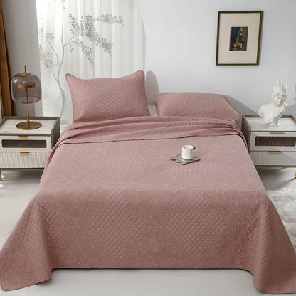 DecorBites™ Cotton Quilted Embroidered Bedspread Set