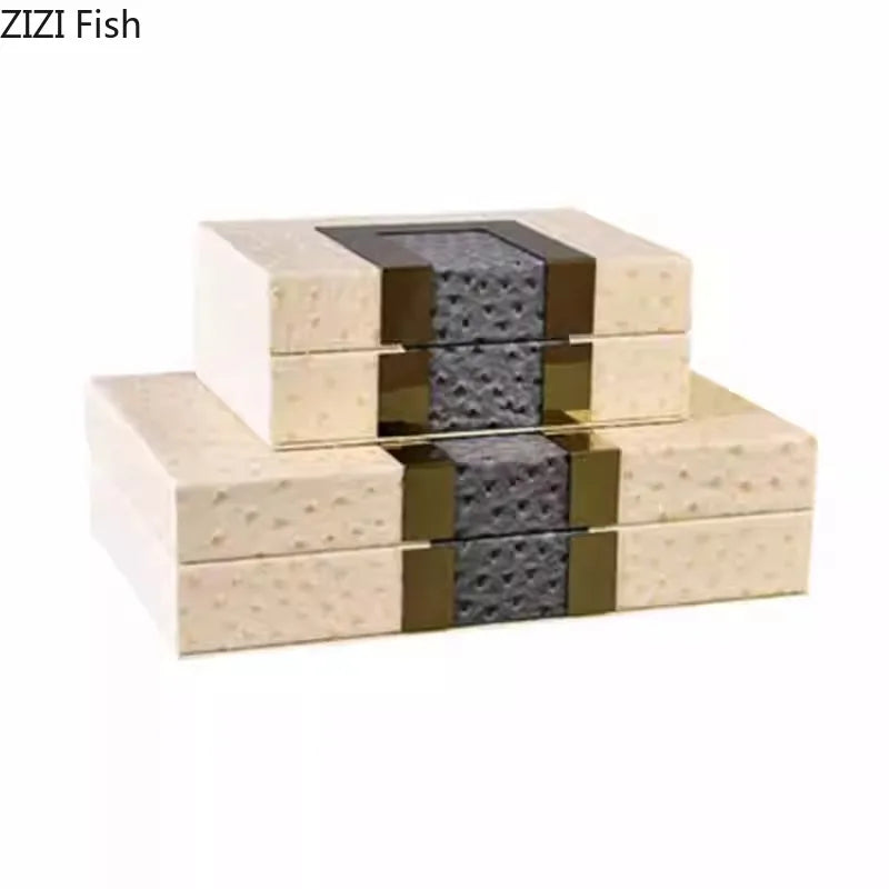 Wooden Leather Jewelry Box