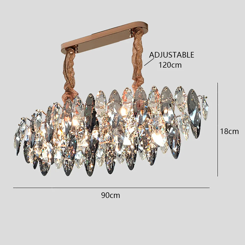 DecorBites™ Crystal Dimmable LED Pendant Lights: Modern Indoor Artistic Hanging Lamps
