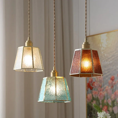 DecorBites™ Copper Glass LED Pendant Lamp, Modern Nordic Hanging Light