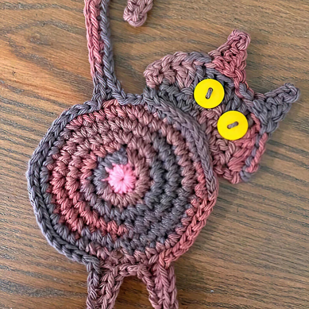 DecorBites™ Cat Butt Coasters: Handmade Funny Kitties Cup Mat - Set of 4