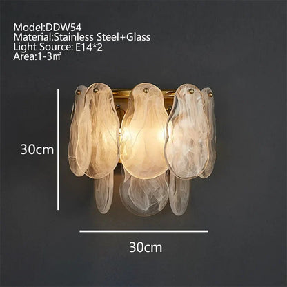 DecorBites™ Cloudy Glass Chandeliers: Modern LED Lustre Indoor Lighting for Living Room Décor