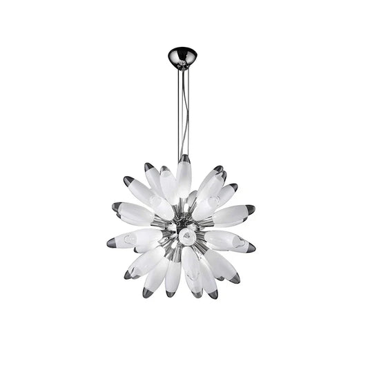 DecorBites™ LED Large Globe Chandelier with Glass Lampshades - Chrome or Gold Hardware