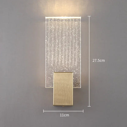 DecorBites™ Crystal Gold LED Wall Sconce Modern Light for Bedroom Living Room Home Decor