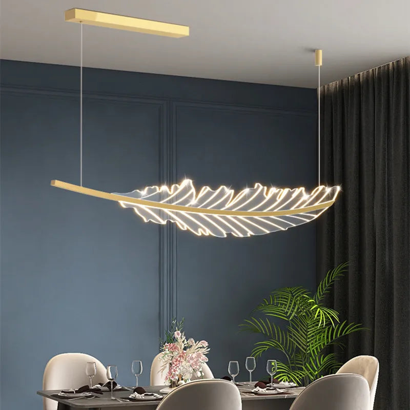Golden Leaf Chandelier
