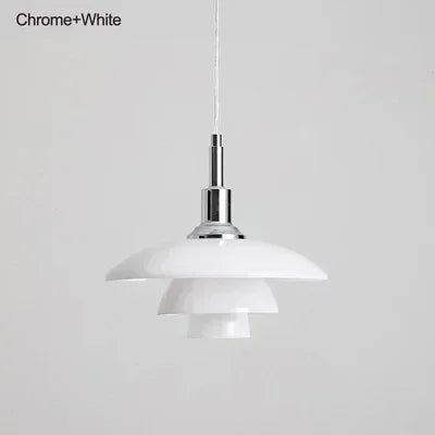 Danish Three-Layer Dish Glass Pendant Light