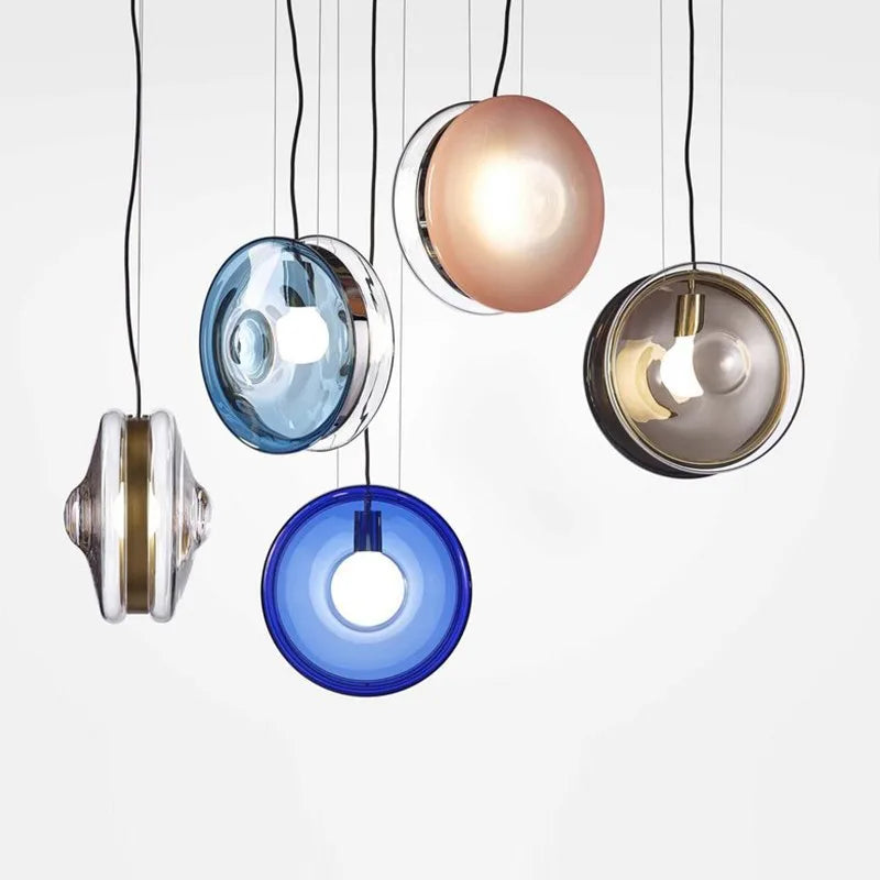 DecorBites™ Glass Pendant Lights for Parlor Dining Room Kitchen E27 Bulb