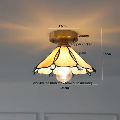 DecorBites™ Glass Flower LED Ceiling Lights - Modern Nordic Canopy Lamparas Techo