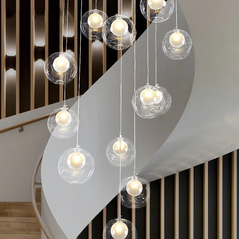 Contemporary LED Staircase Chandelier