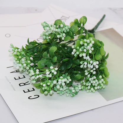 DecorBites™ Fruit Branch Plant Wall Decor with Green Landscape Grass - 7 Forks