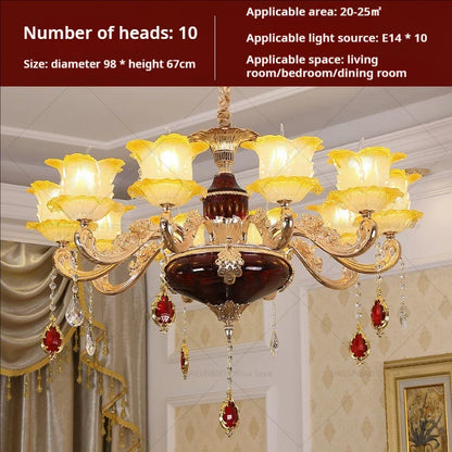 DecorBites™ Elegant Crystal Chandelier Living Room Bedroom Lighting