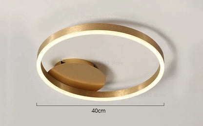 DecorBites™ Golden Coffee LED Ceiling Light with Acrylic Lampshade for Creative Living Room Fixtures