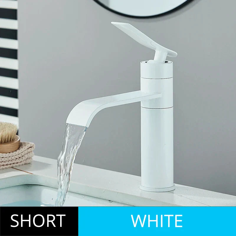 DecorBites™ Basin Faucet Mixer for Bathroom Vessel Washbasin Hot Cold Water Deck Mounted