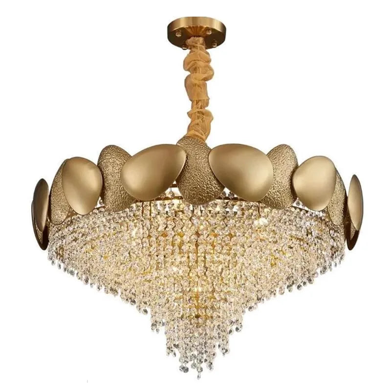DecorBites™ Crystal Chandelier: Modern Round Headlight for Livingroom and Master Bedroom