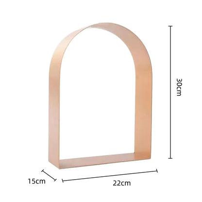 DecorBites™ Golden Arches Metal Sculpture Room Decoration Geometric Handicraft Figurine