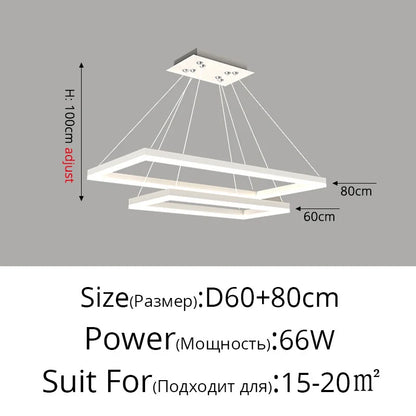 DecorBites™ LED Acrylic Pendant Lights Modern Hanging Lamp for Dining Room Kitchen Loft Decor