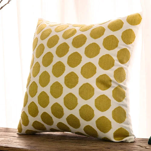 DecorBites™ Cotton Linen Embroidery Japanese Style Pillowcase 45x45cm