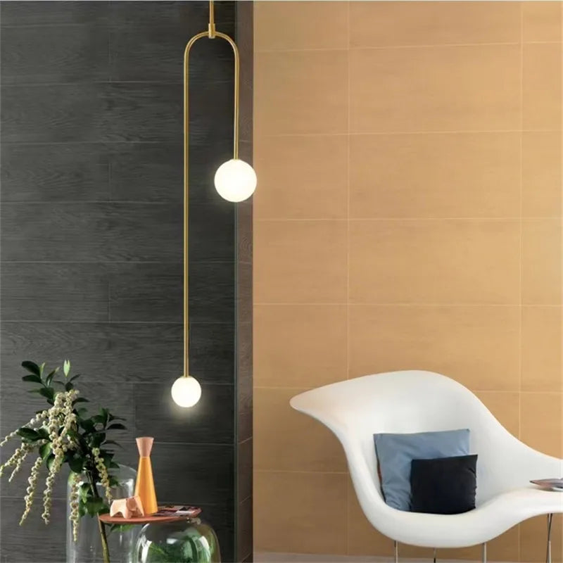 DecorBites™ Black & Gold Minimalist Iron Chandelier - Modern Nordic Design Lighting